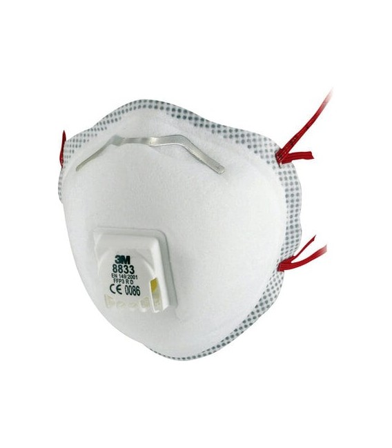 3M  Respiratore antiparticolato, FFP3, con valvola, 8833