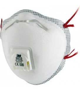 3M  Respiratore antiparticolato, FFP3, con valvola, 8833