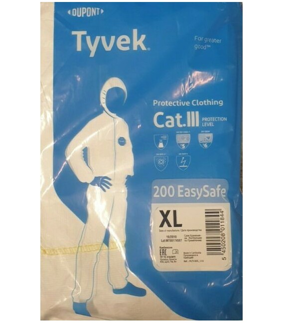 TUTA MONOUSO DA LAVORO  EASYSAFE 200  III CAT  TYVEK DUPONT