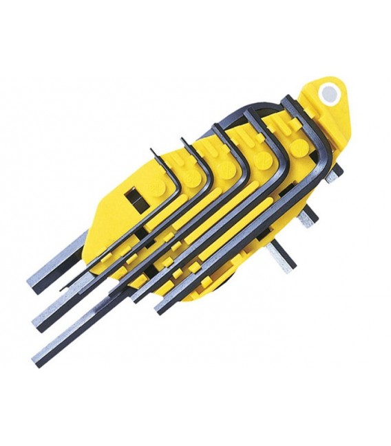 Set 8 Chiavi Maschio Esagonale Piegate Corte in Pollici STANLEY 0-69-252