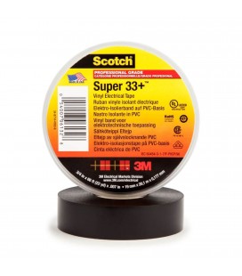Nastro isolante in PVC Scotch® Super 33+™, 19 mm x 20,1 m, 100 rotoli per confezione