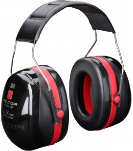 Cuffie auricolari 3M™ PELTOR™ Optime™ III, nero/rosso, bardatura temporale, H540A-411-SV