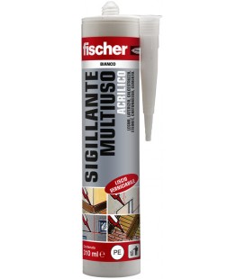 Sigillante multiuso acrilico SA bianco 310ml.  FISCHER