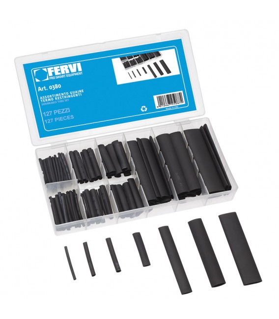 ASSORTIMENTO GUAINE TERMORESTRINGENTI 127 PZ. FERVI ART.0380